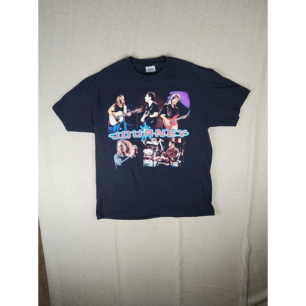 Vintage Journey Vacations Over World Tour 1999 Shirt Adult Large Black Graphic